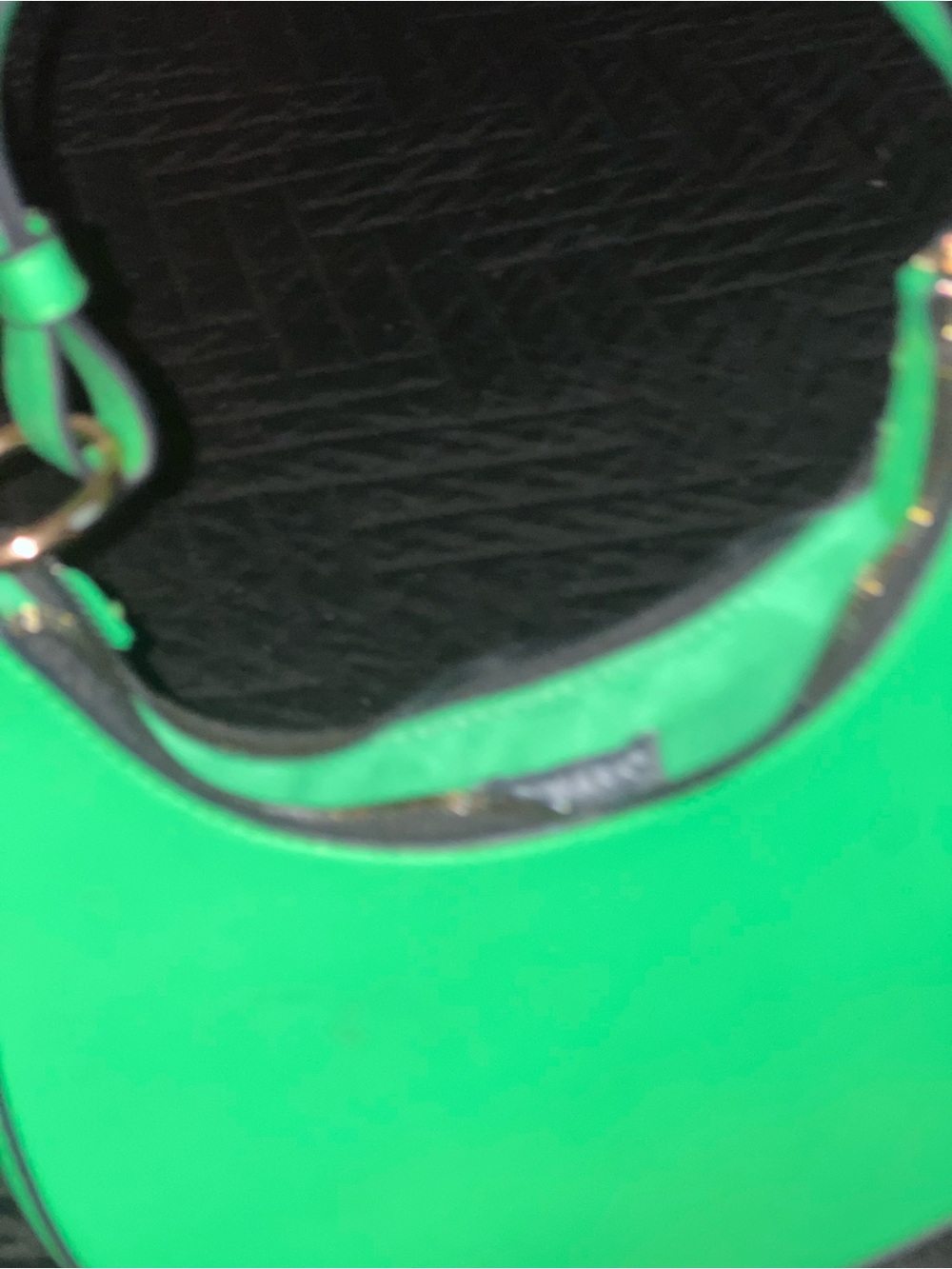 Primark Bright Green Women's Shoulder Bag with Gold-Tone Hardware